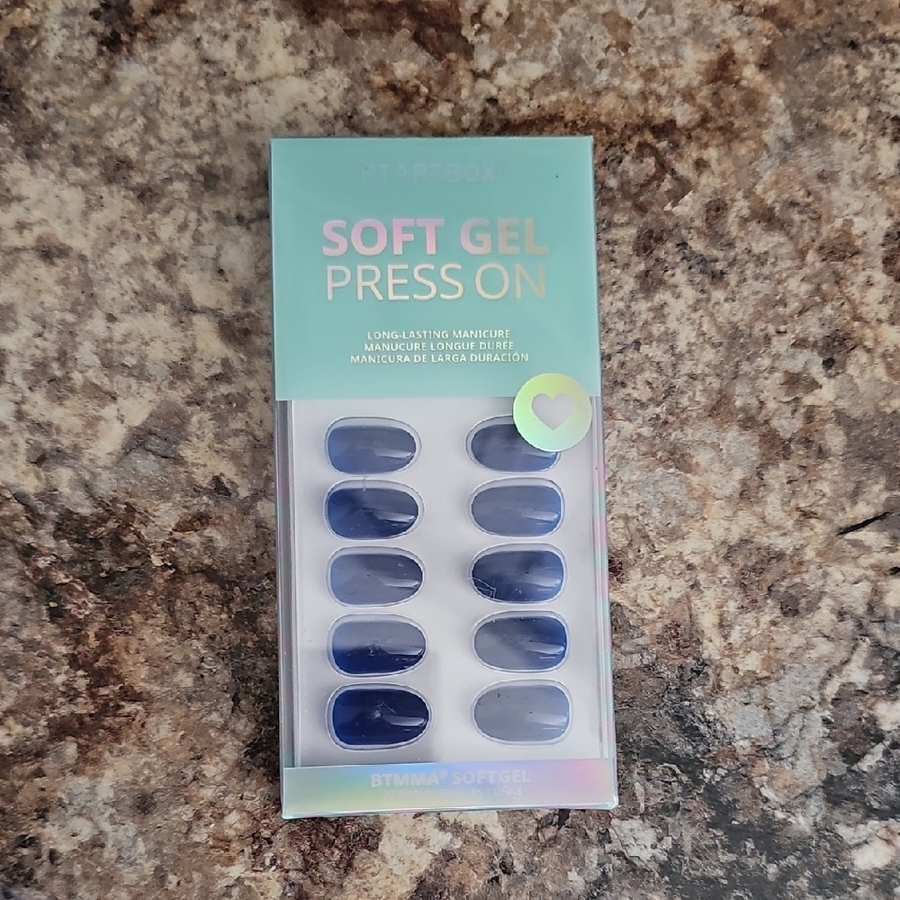 Blue Soft Gel Press On Nails